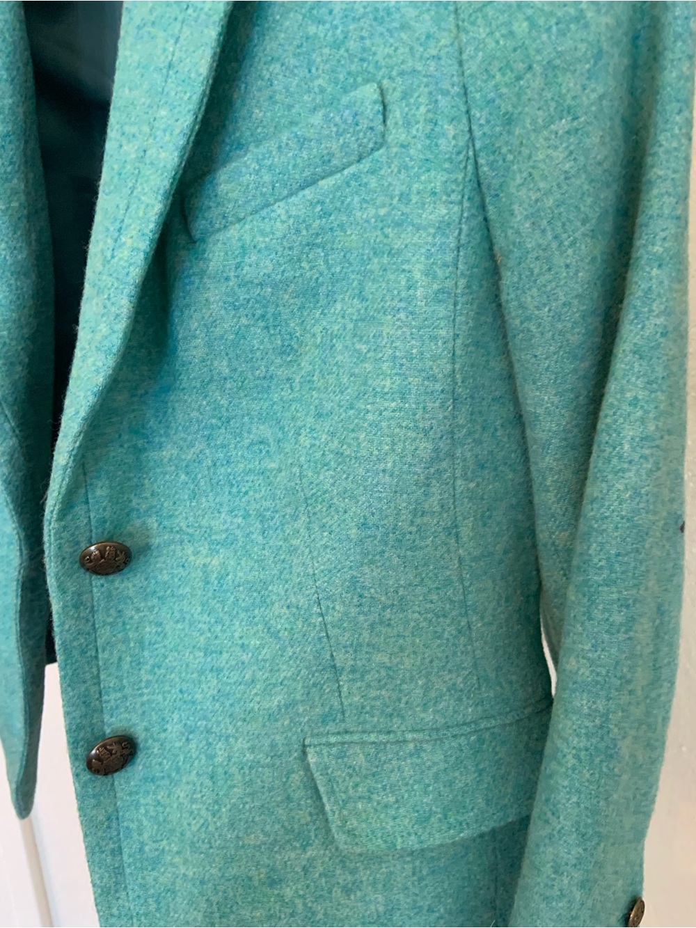 Talbots Teal Wool-Blend Women’s Blazer Classic Tailored Jacket - Picture 7 of 16
